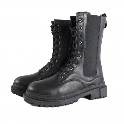 Botas estilo militar con cremallera y elástico BOMB