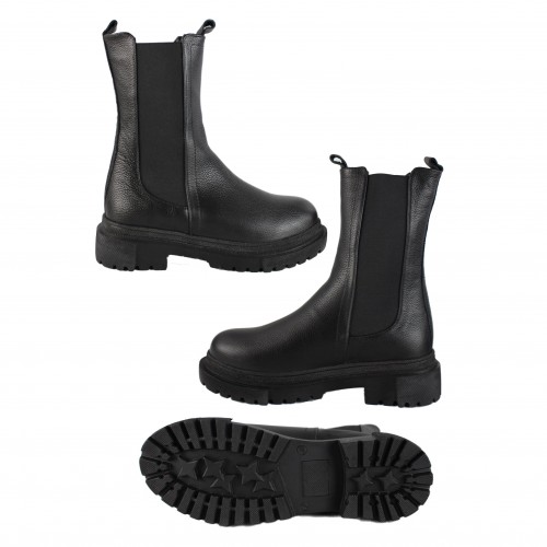 Botas Chelsea de piel con elástico