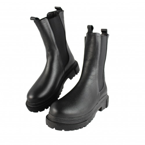 Botas Chelsea de piel con elástico