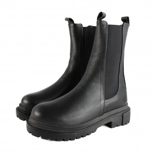 Botas Chelsea de piel con elástico