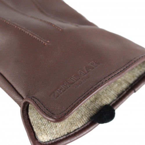 Guantes de piel para hombre modelo FLOWK