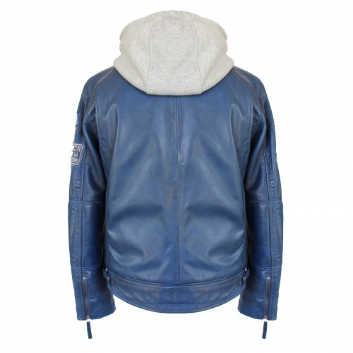 Chaqueta de piel con parches WOBALL