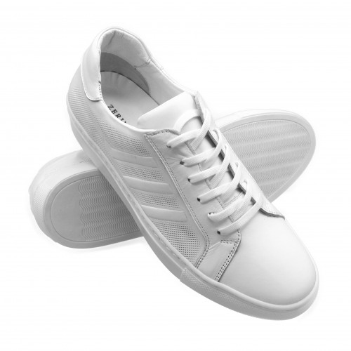 Sneakers de piel con...