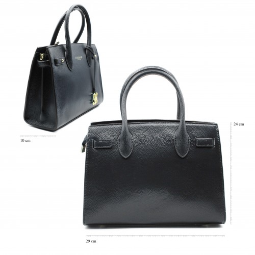 Bolso de piel con doble asa 29x24x10 cm AFFARY