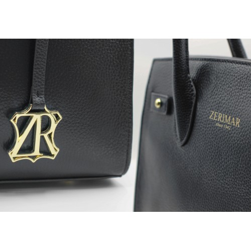 Bolso de piel con doble asa 29x24x10 cm AFFARY