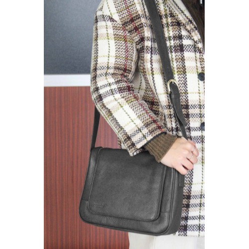 Bolso bandolera de piel...