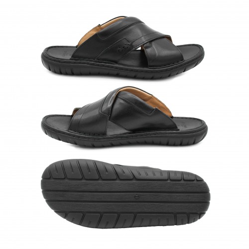 Sandalia de piel cruzada modelo JAMADA