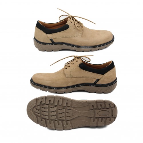 Zapatos de piel 2 colores con cordones modelo BIONIO