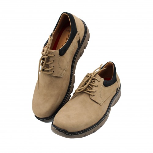 Zapatos de piel 2 colores con cordones modelo BIONIO