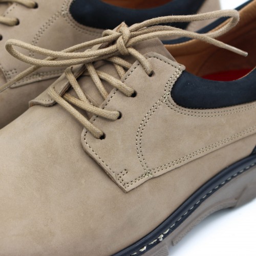 Zapatos de piel 2 colores con cordones modelo BIONIO