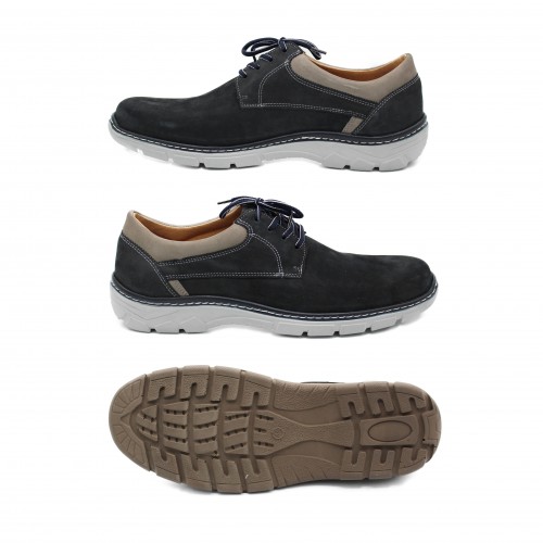 Zapatos de piel 2 colores con cordones modelo BIONIO