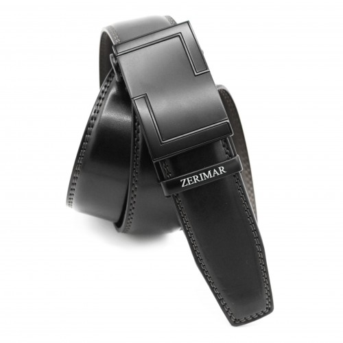 Cinturón de piel con hebilla automatica modelo BASTA