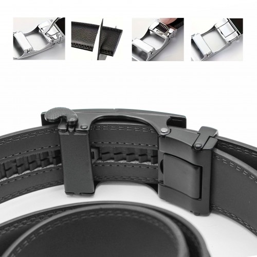 Cinturón de piel con hebilla automatica modelo BASTA