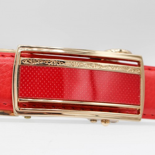 Cinturon de piel con hebilla automatica modelo LINES