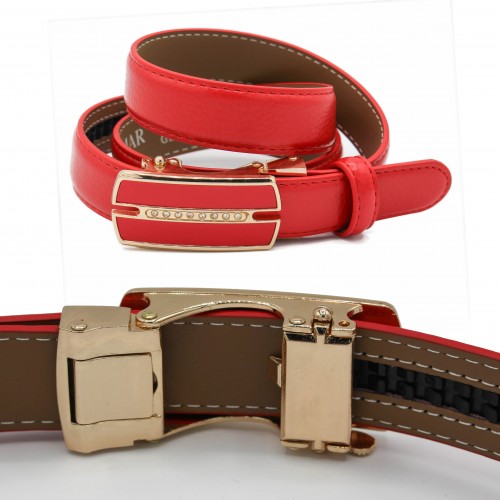 Cinturon de piel con hebilla automatica modelo MOIS