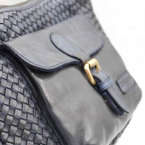 Bolso de piel trenzado 30x20x10 cm