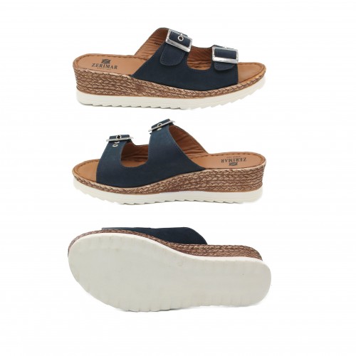 Sandalias con hebilla de piel modelo NONE