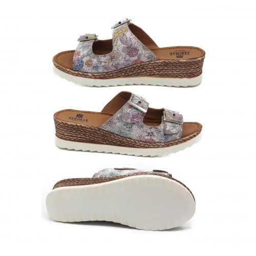 Sandalias con hebilla de piel modelo NONE