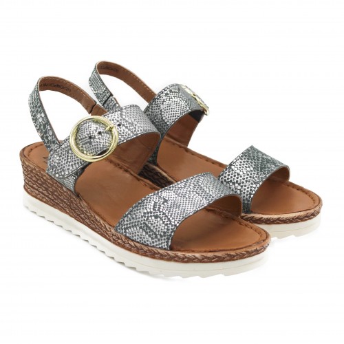 Sandalias con hebilla de piel modelo SITEA