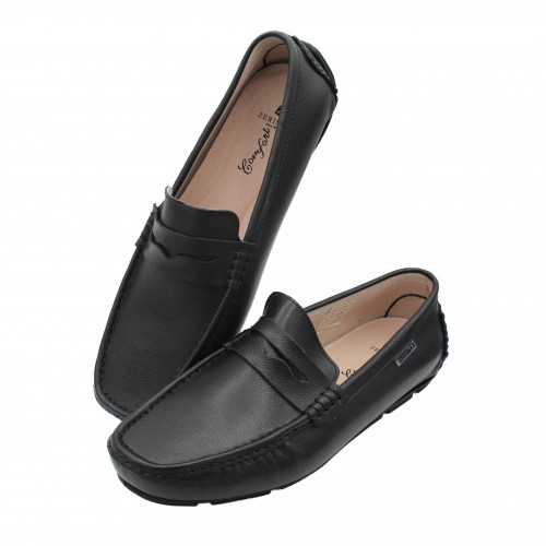 Mocasines de ante natural con antifaz modelo BINNY