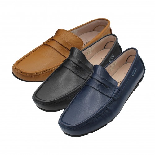 Mocasines de ante natural con antifaz modelo BINNY