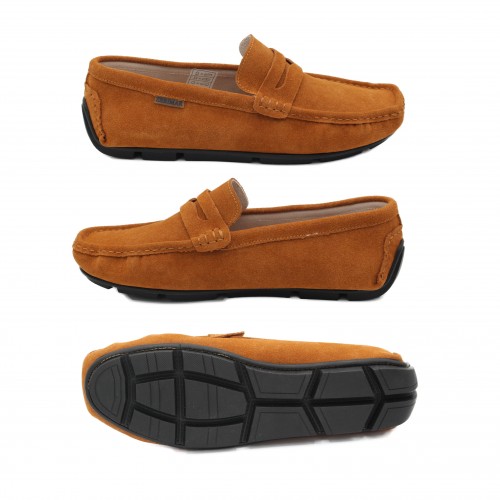 Mocasines de ante natural con antifaz modelo BONNY