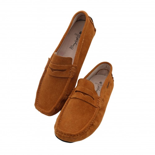 Mocasines de ante natural con antifaz modelo BONNY