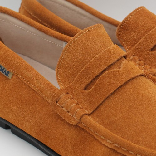 Mocasines de ante natural con antifaz modelo BONNY