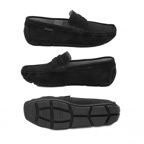 Mocasines de ante natural con antifaz modelo BONNY