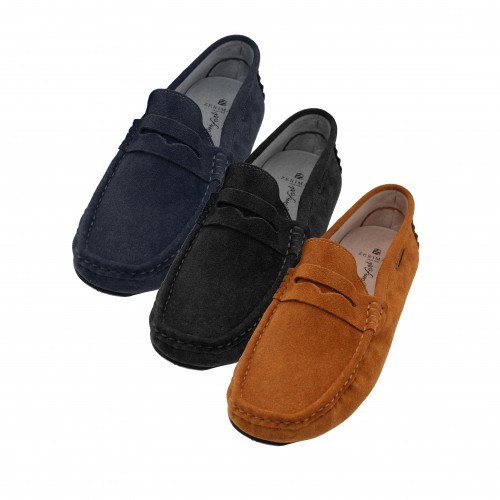 Mocasines de ante natural con antifaz modelo BONNY