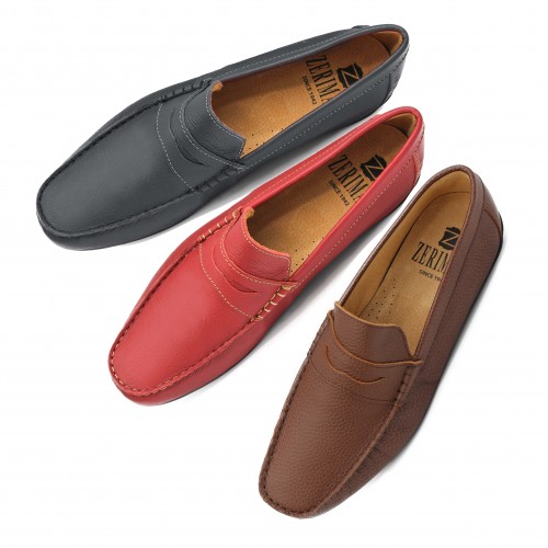 Mocasines antifaz de piel para hombre - tallas grandes