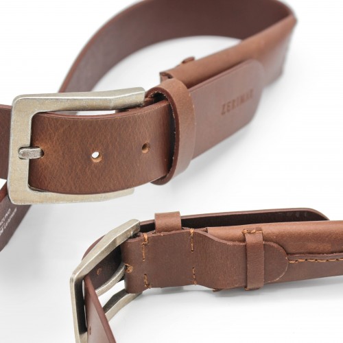 Cinturón de piel con bolsillo interno modelo PAMAJA