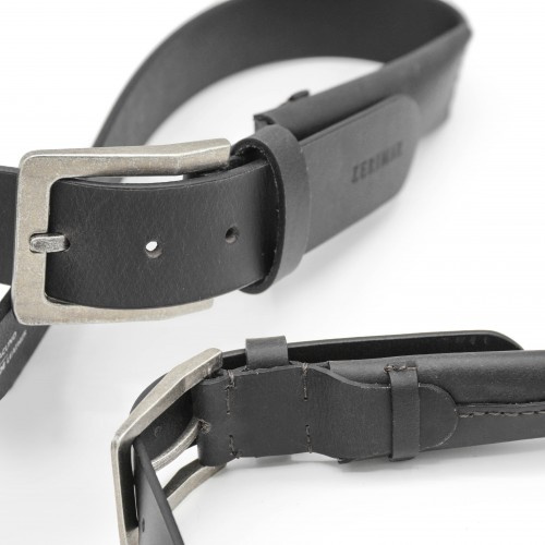 Cinturón de piel con bolsillo interno modelo PAMAJA