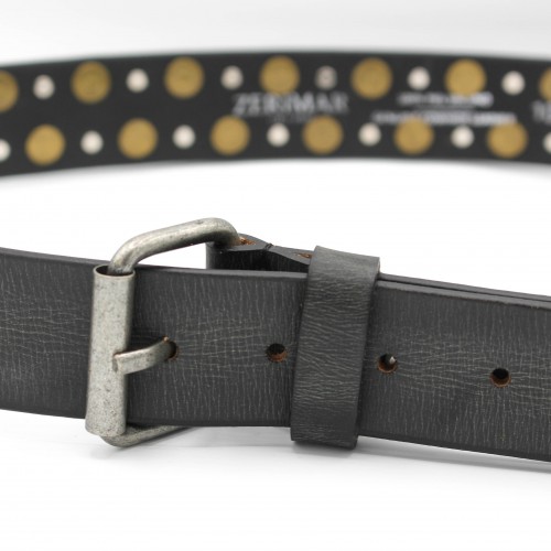 Cinturón de piel con tachuelas 39 mm