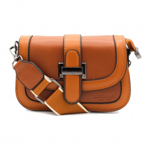 Bolso bandolera de piel con...