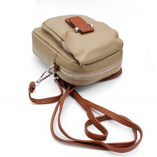 Bolso bandolera pequeño de piel 18x12,5x8 cm