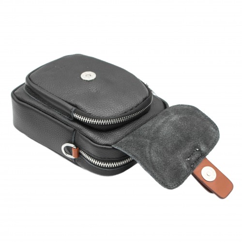 Bolso bandolera pequeño de piel 18x12,5x8 cm