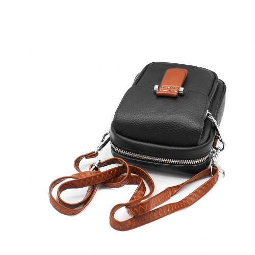 Bolso bandolera pequeño de piel 18x12,5x8 cm