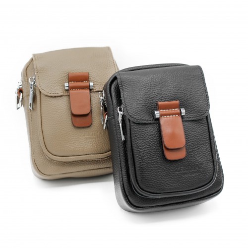 Bolso bandolera pequeño de piel 18x12,5x8 cm