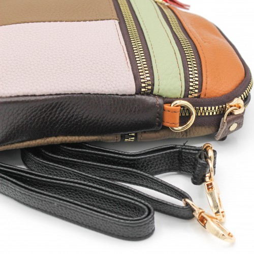 Bolso bandolera pequeño de piel 19x13x4 cm