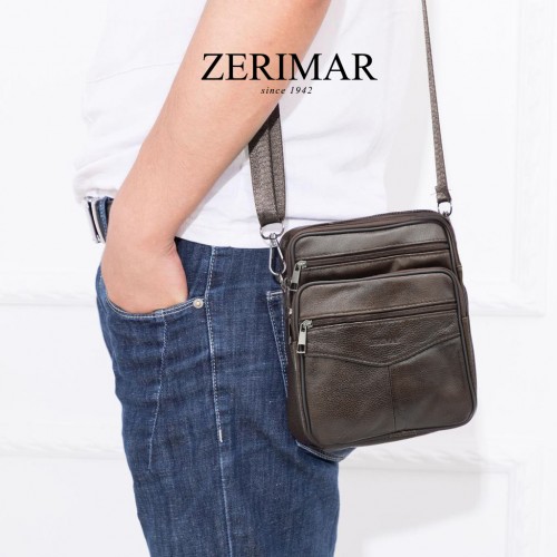 Bolso bandolera de piel modelo CALATE 25x19x8 cm