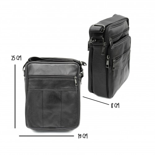 Bolso bandolera de piel modelo CALATE 25x19x8 cm