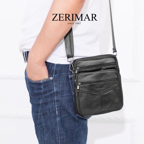 Bolso bandolera de piel modelo CALATE 25x19x8 cm