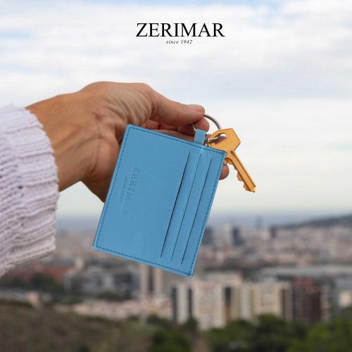 Tarjetero de piel con llavero 8,5x10 cm BLUNDY