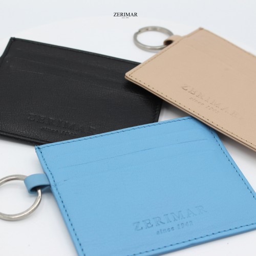 Tarjetero de piel con llavero 8,5x10 cm BLUNDY