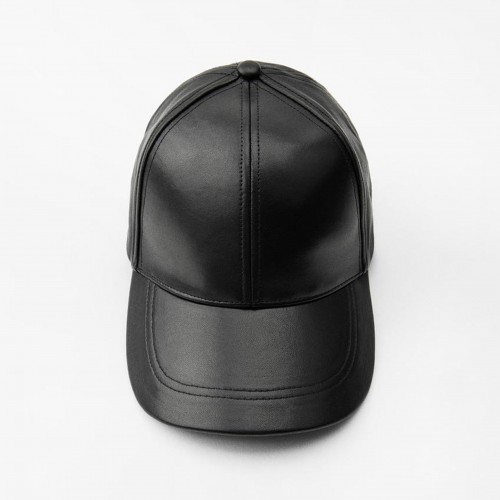 Gorra de beisbol de cuero con cierre ajustable