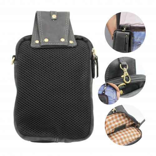 Bolso bandolera de piel modelo CORA 21x15x6 cm