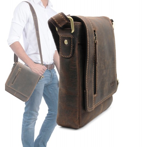 Bolso bandolera de piel modelo LOSABE 22x20x5 cm