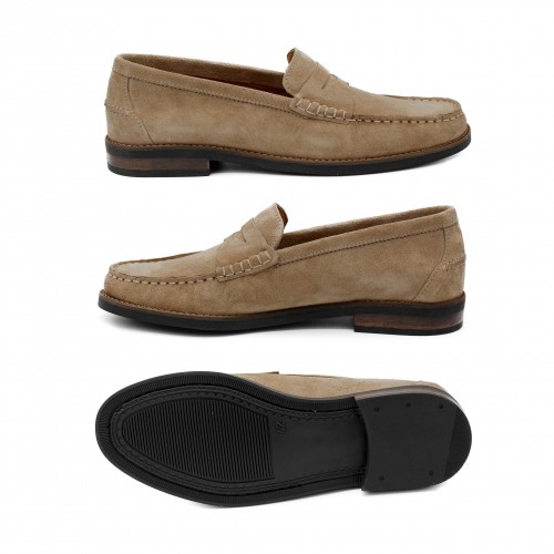 Mocasines de piel de serraje modelo GLAMO