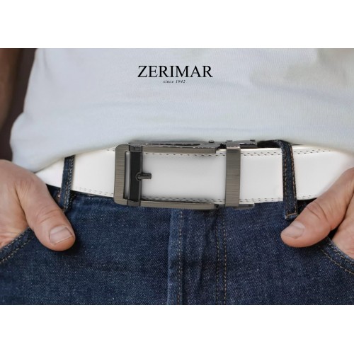 Cinturón de piel con hebilla automatica de 3 cm modelo GOZAG